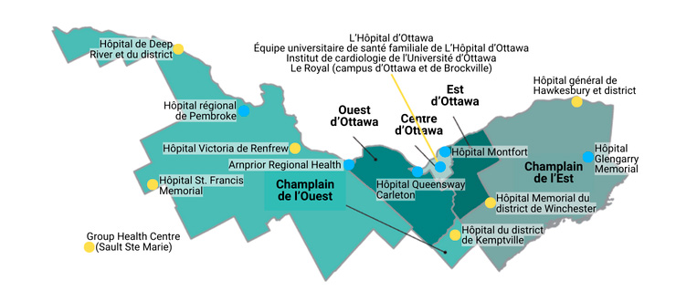 Carte localisant les partenaires de l'alliance Atlas